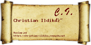 Christian Ildikó névjegykártya